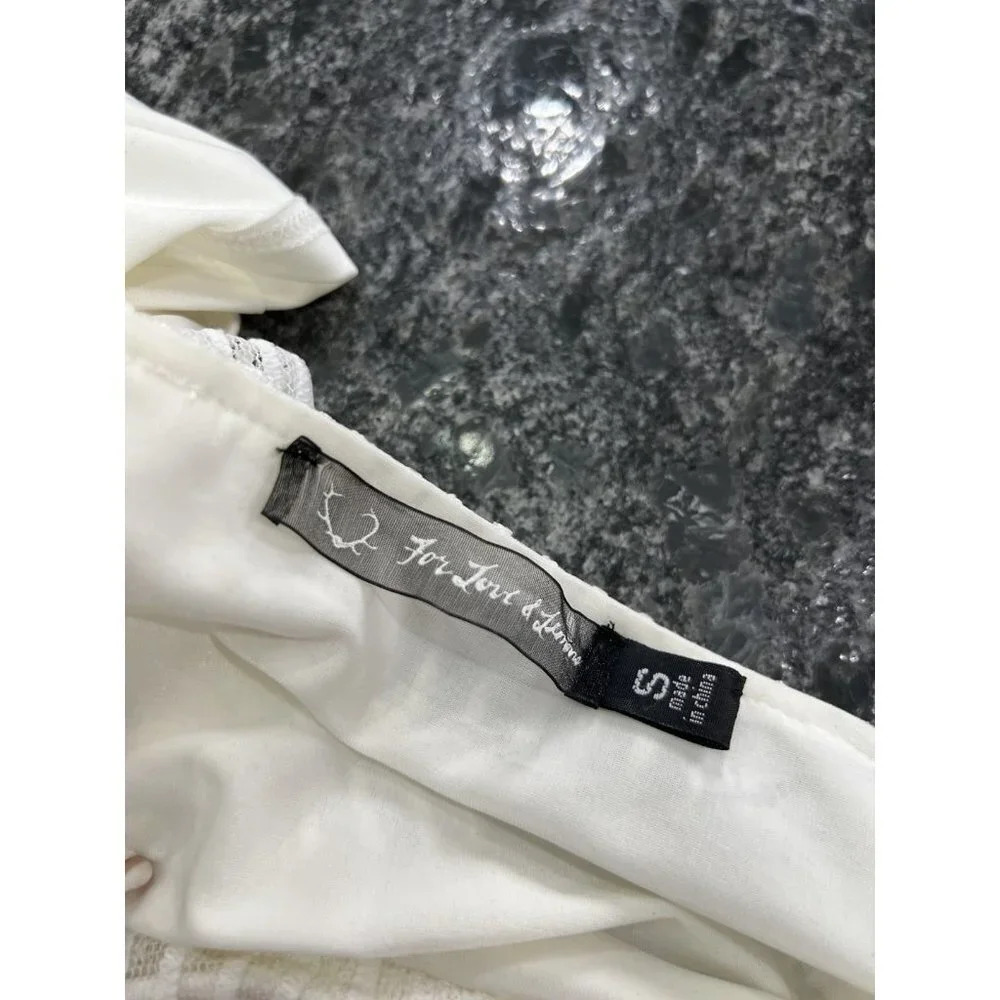 For Love & Lemons White Lace Mini Skirt $167 - Picture 4 of 4